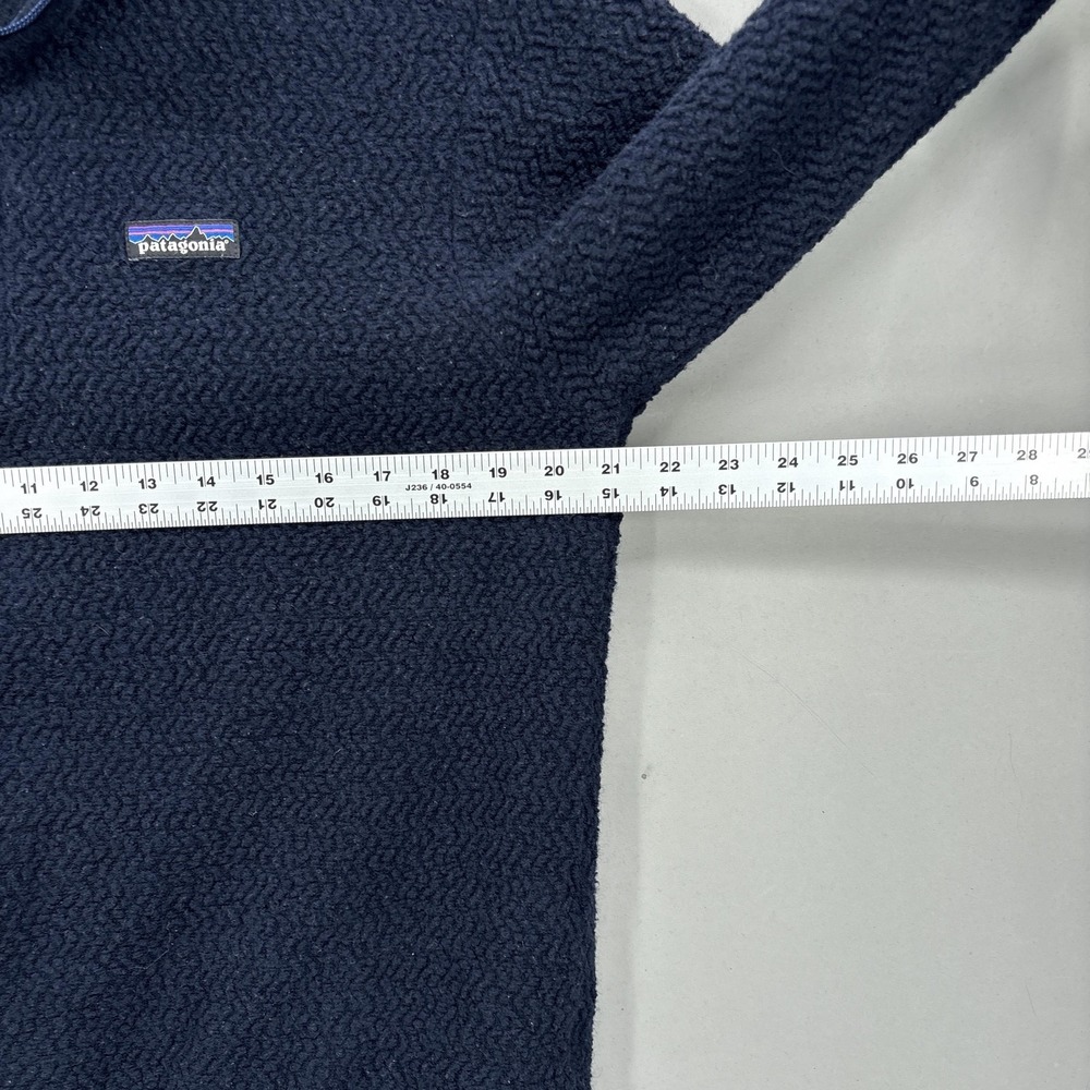 Patagonia Sweater Mens Medium Navy Blue Woolie Fleece 1/4 Zip Pullover Jacket‎ - Picture 7 of 11